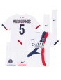 Paris Saint-Germain Marquinhos #5 Auswärts Trikotsatz für Kinder 2024-25 Kurzarm (+ Kurze Hosen)